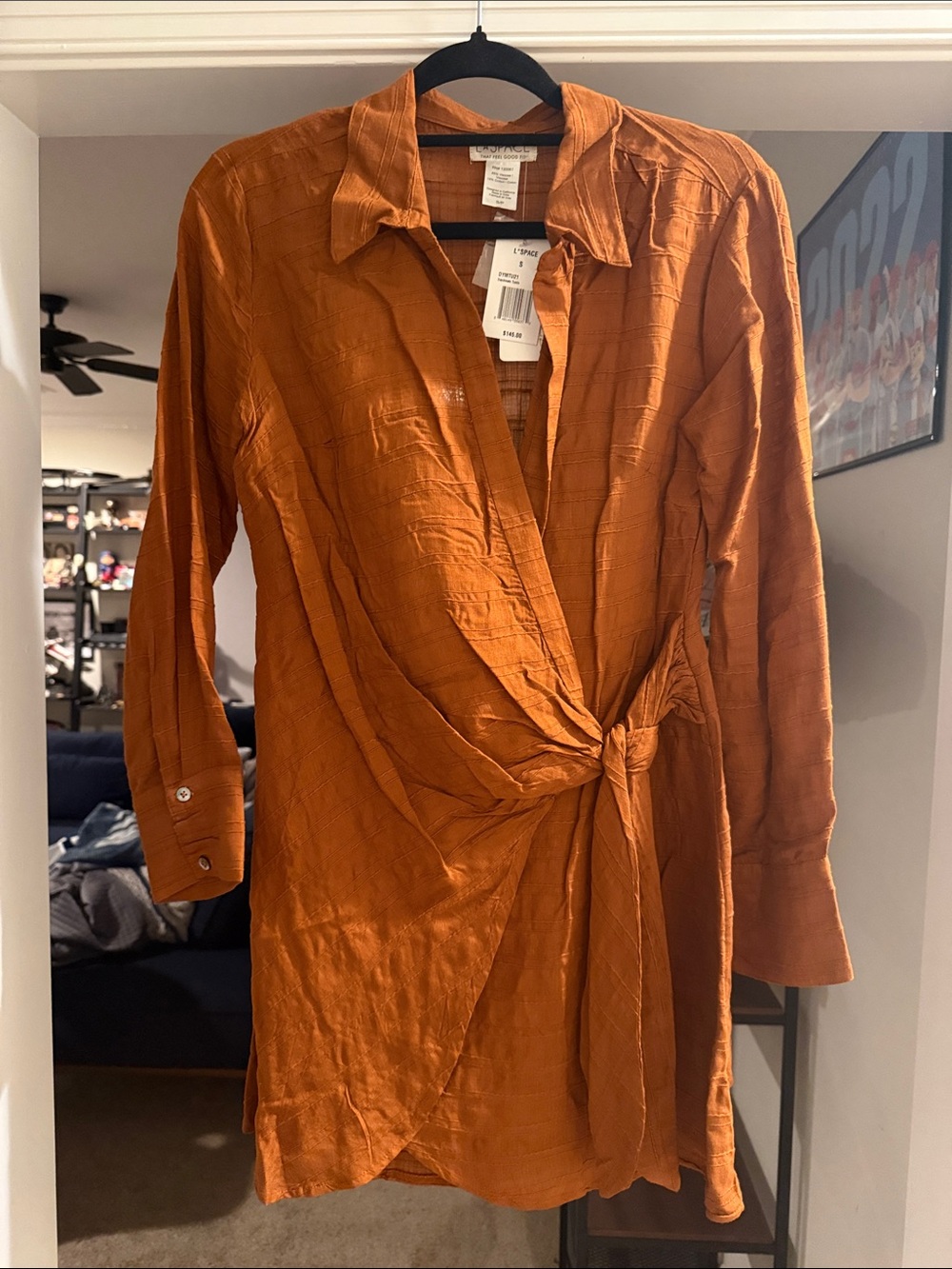 l*space Burnt Orange Wrap Tunic